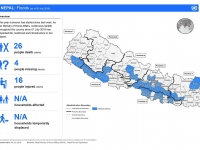 This map shows the status of death, missing, injured, household affected and affected municipalities from flood and landslide.