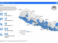 This map shows the status of death, missing, injured, household affected and affected municipalities from flood and landslide.